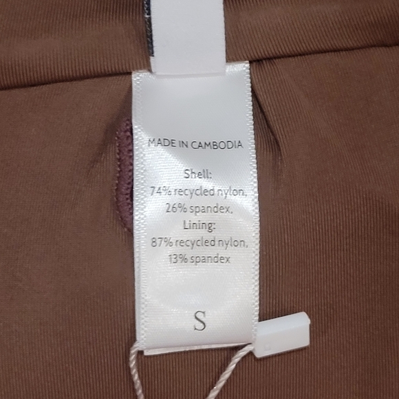 Andie Swim Espresso Brown Bandeau Padded Scala bikini top size S NWT - Picture 6 of 9